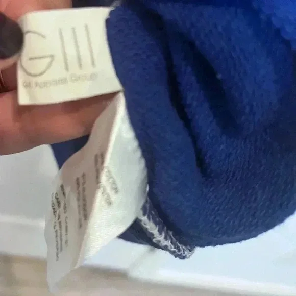 Touch Stadium Vintage NY sweatshirt blue off white heather blue women S - Picture 3 of 9